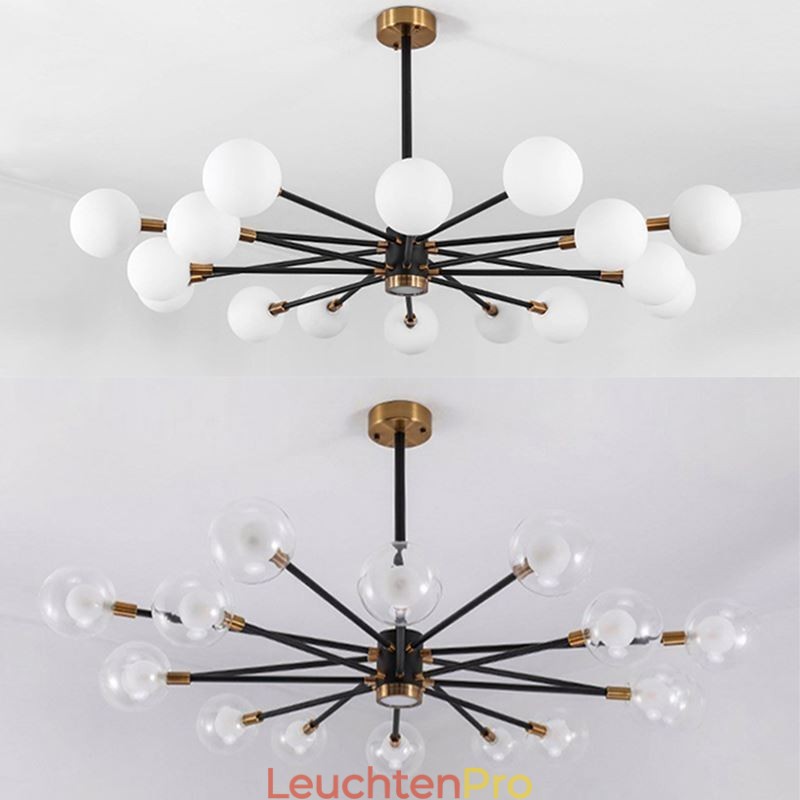 Nordic Glas Anhänger Licht Milchig Weiß Runde Lampe Kronleuchter Beleuchtung