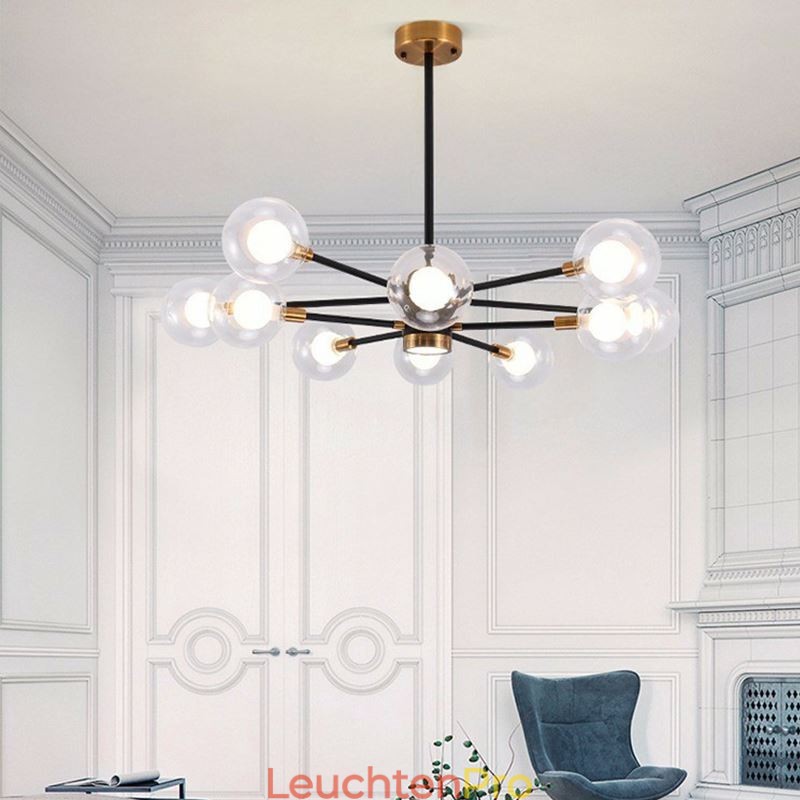 Nordic Glas Anhänger Licht Milchig Weiß Runde Lampe Kronleuchter Beleuchtung
