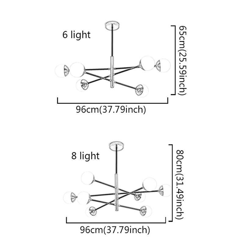 Nordische Glaspendelleuchte Magic Bean Shape Kronleuchter Beleuchtung Lampe