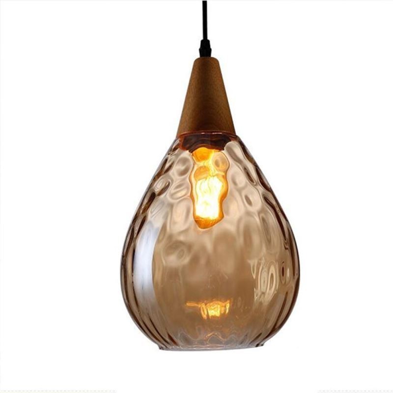 Pendelleuchte Tropfenförmiger Glasschirm Lampenlicht