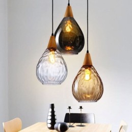 Pendelleuchte Tropfenförmiger Glasschirm Lampenlicht