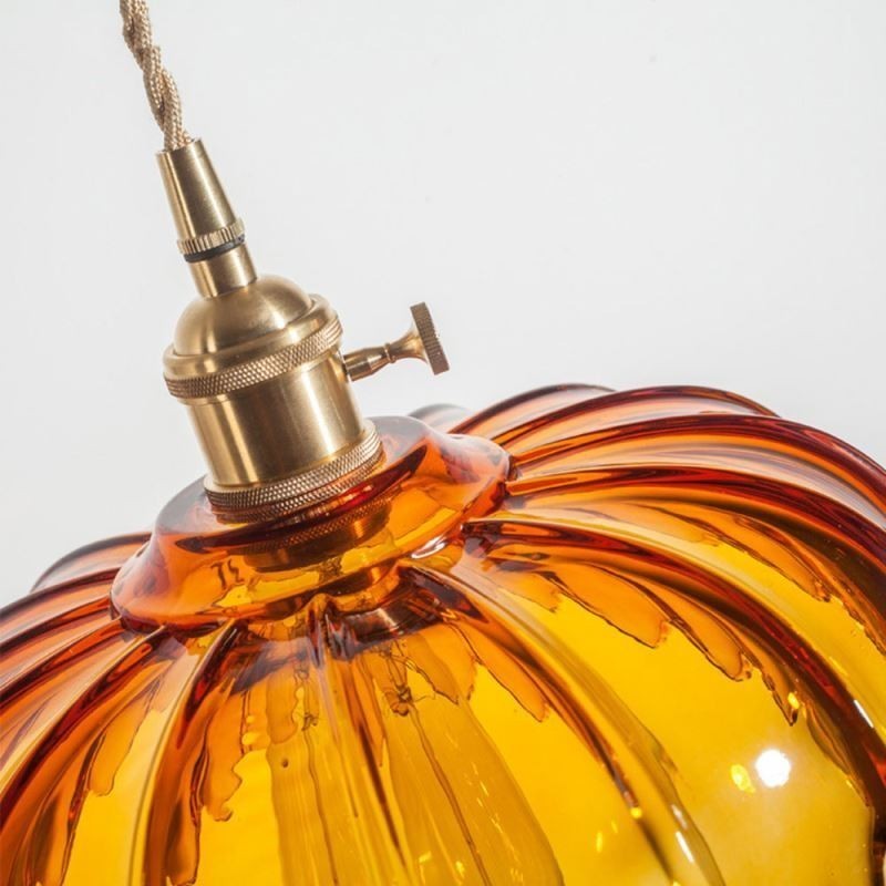 Moderne Retro-Glas-Anhänger Beleuchtung Blume Schatten Lampe mit Twist Switch Licht