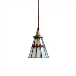Rustikale Deckenleuchte Buntglas Pendelleuchte
