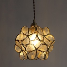 Nordic Kreative Pendelleuchte Glas Hause Beleuchtung Blütenblatt Form Lampe Nachttischlampe