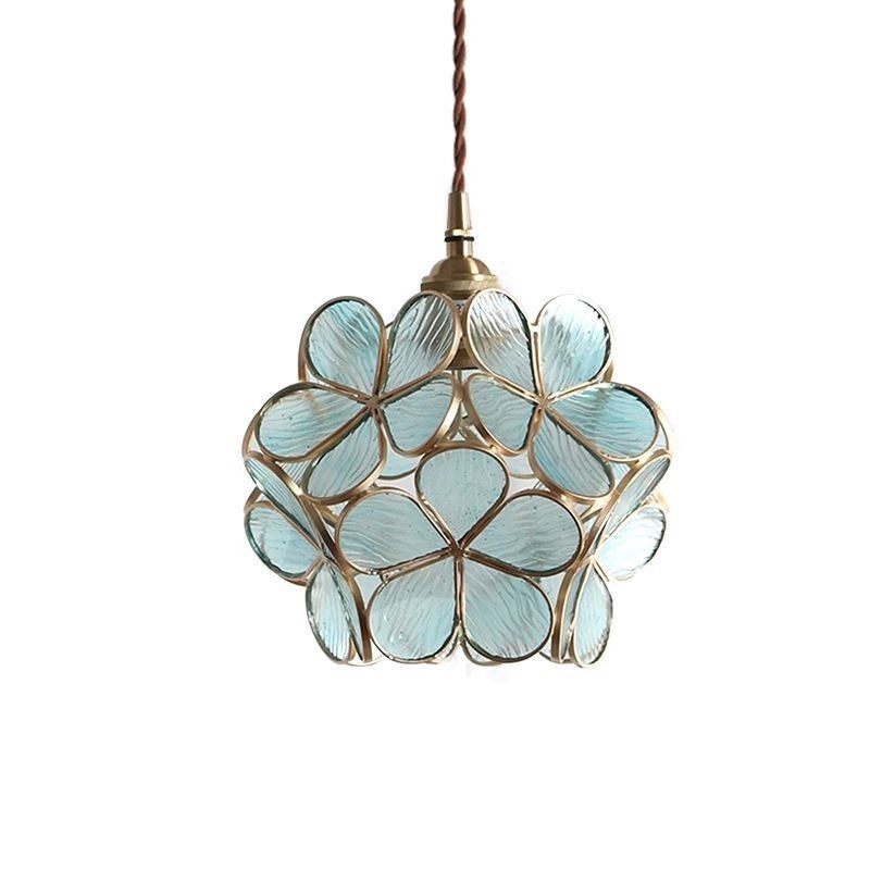 Nordic Kreative Pendelleuchte Glas Hause Beleuchtung Blütenblatt Form Lampe Nachttischlampe