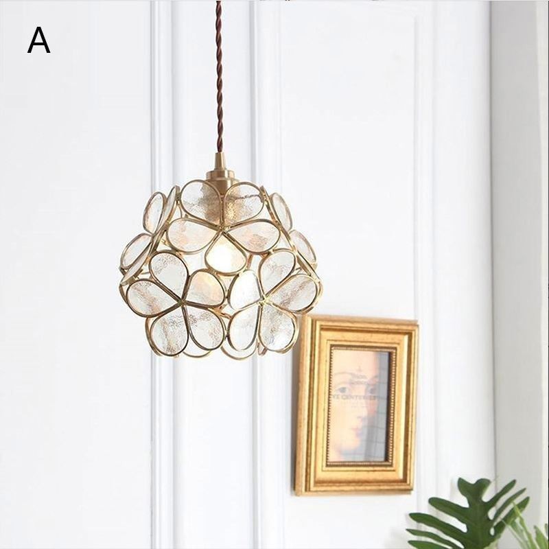 Nordic Kreative Pendelleuchte Glas Hause Beleuchtung Blütenblatt Form Lampe Nachttischlampe