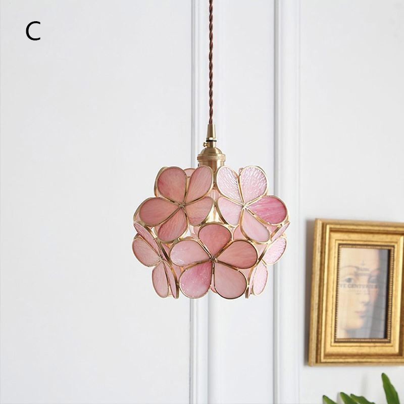 Nordic Kreative Pendelleuchte Glas Hause Beleuchtung Blütenblatt Form Lampe Nachttischlampe