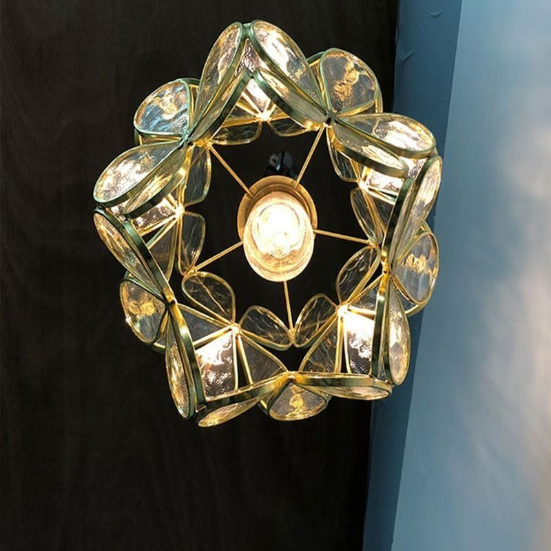 Nordic Kreative Pendelleuchte Glas Hause Beleuchtung Blütenblatt Form Lampe Nachttischlampe