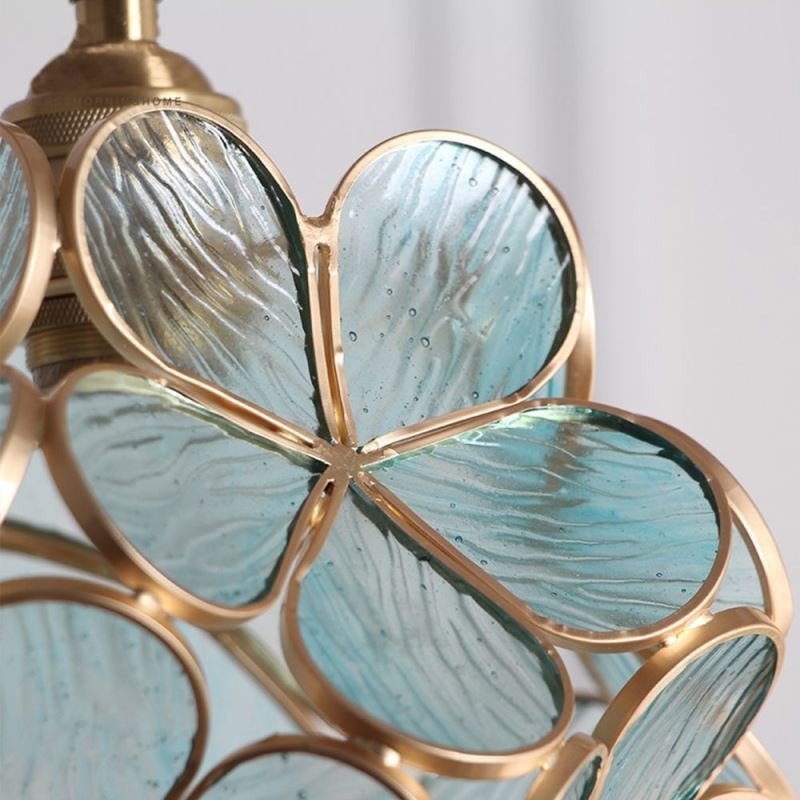 Nordic Kreative Pendelleuchte Glas Hause Beleuchtung Blütenblatt Form Lampe Nachttischlampe