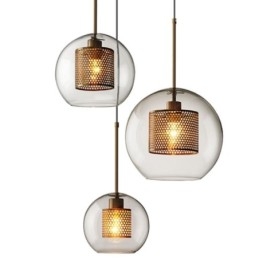Nordic Pendelleuchte Glas Home Beleuchtung Runde Kugelform Lampe Nachttischlampe