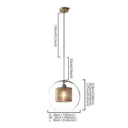 Nordic Pendelleuchte Glas Home Beleuchtung Runde Kugelform Lampe Nachttischlampe