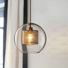 Nordic Pendelleuchte Glas Home Beleuchtung Runde Kugelform Lampe Nachttischlampe
