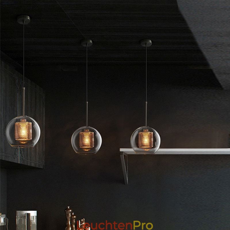 Nordic Pendelleuchte Glas Home Beleuchtung Runde Kugelform Lampe Nachttischlampe