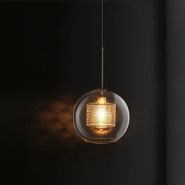 Nordic Pendelleuchte Glas Home Beleuchtung Runde Kugelform Lampe Nachttischlampe