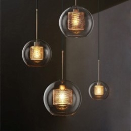 Nordic Pendelleuchte Glas Home Beleuchtung Runde Kugelform Lampe Nachttischlampe