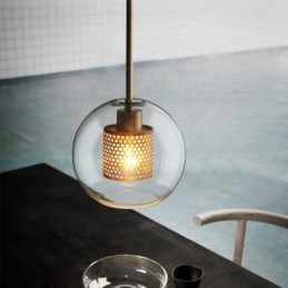 Nordic Pendelleuchte Glas Home Beleuchtung Runde Kugelform Lampe Nachttischlampe
