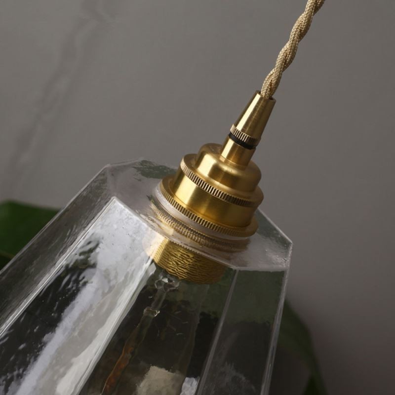 Nordic Retro Pendelleuchte Messing Glas Home Beleuchtung Turmform Lampe