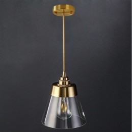 Nordic Retro Pendelleuchte Glasschirm Home Beleuchtung Messing Halter Lampe Licht