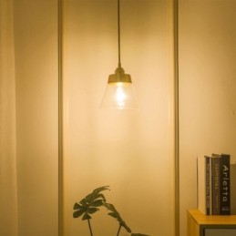 Nordic Retro Pendelleuchte Glasschirm Home Beleuchtung Messing Halter Lampe Licht