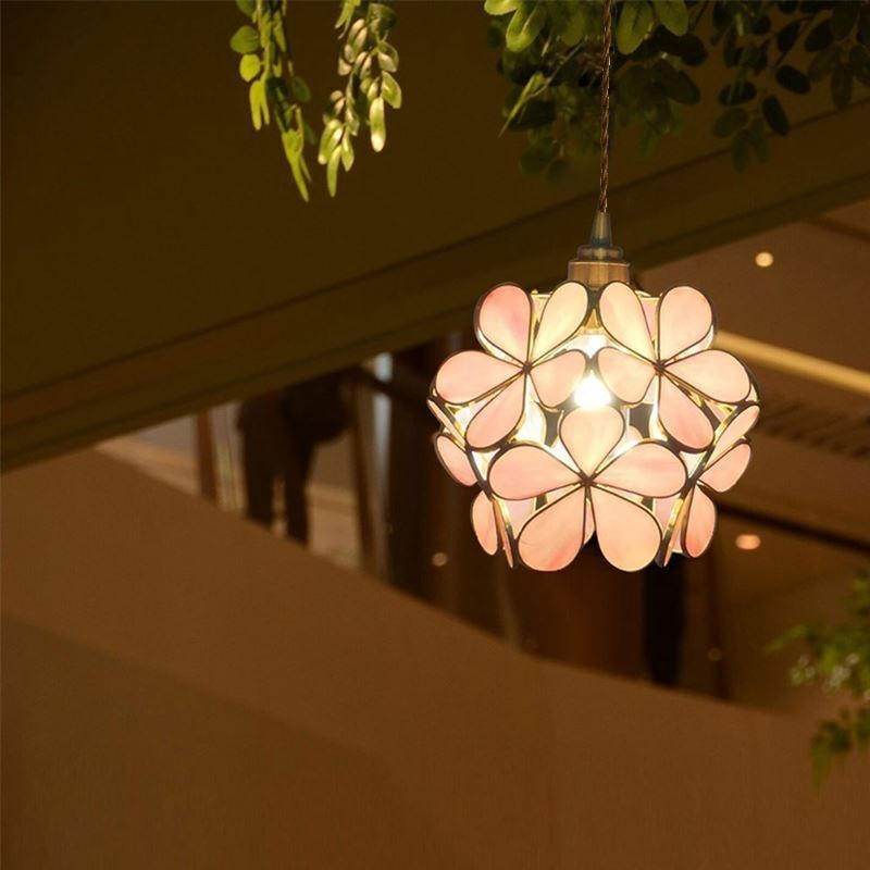 Nordic Kreative Pendelleuchte Glas Hause Beleuchtung Blütenblatt Form Lampe Lampe