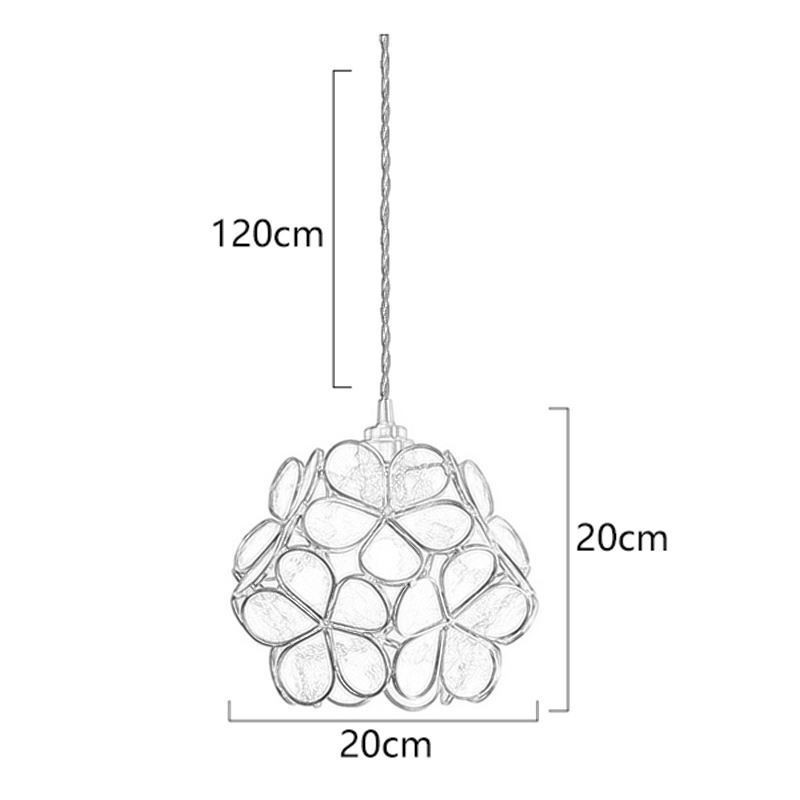 Nordic Kreative Pendelleuchte Glas Hause Beleuchtung Blütenblatt Form Lampe Lampe