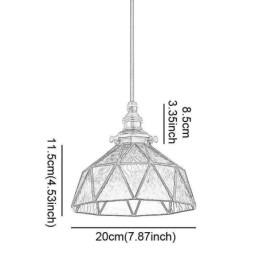 Geometrische Pendelleuchte aus Buntglas