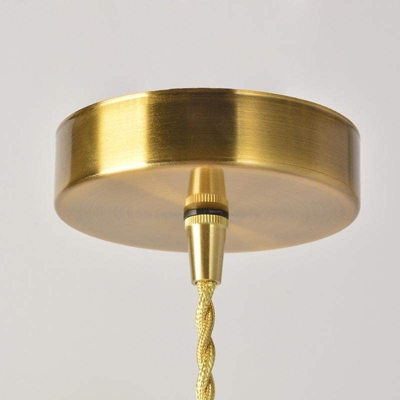 Quadratische klare gerippte Glas Pendelleuchte Messing Lampe mit Drehschalter Beleuchtung