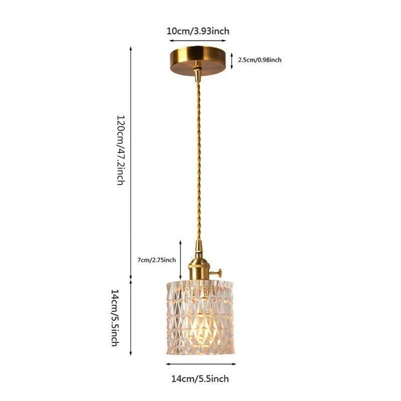 Jelly Jar Light Fixture Pendelleuchte aus geripptem Glas