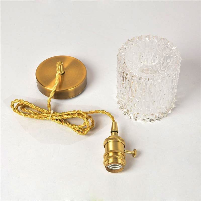 Jelly Jar Light Fixture Pendelleuchte aus geripptem Glas