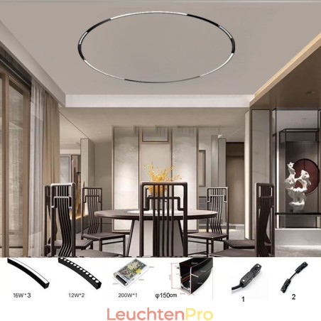 Kreisförmiges Schienenlicht, magnetische Einbauschienenleuchte, 150 cm Kreisförmiges Schienenlicht, magnetische Einbauschienenleuchte, 150 cm