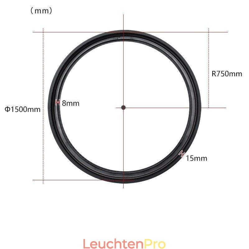 Kreisförmiges Schienenlicht, magnetische Einbauschienenleuchte, 150 cm
