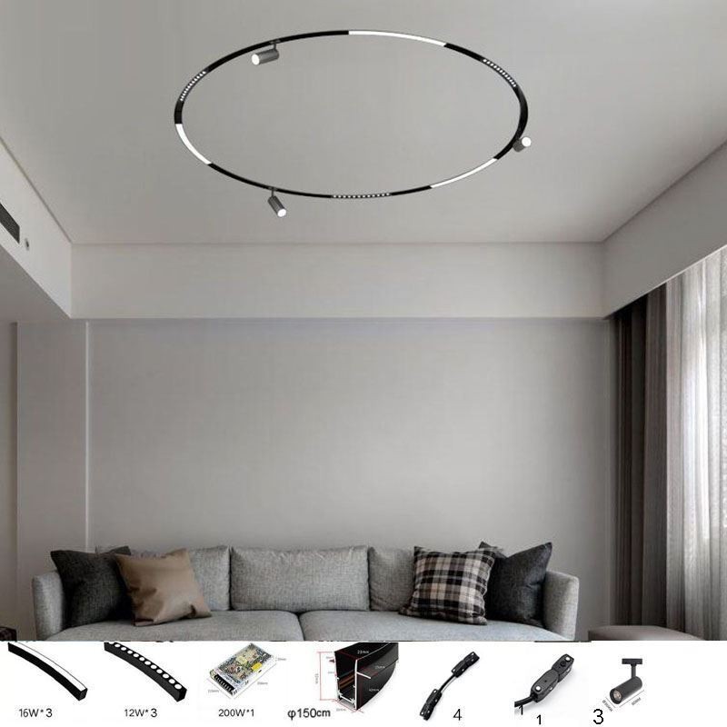 Kreisförmige magnetische Schienenleuchte Einbaustrahler Dekoratives Licht 150cm