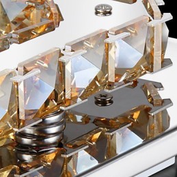 Moderne zeitgenössische galvanisierte Unterputzmontage aus Metall