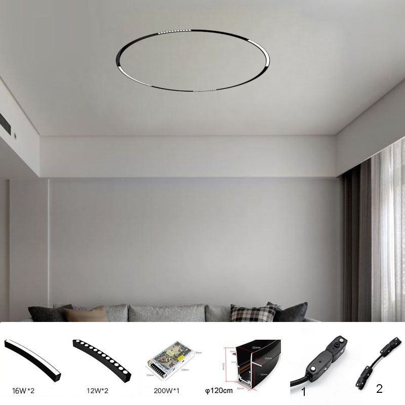 Schienenlicht Magnetische Einbau-Rundschienenleuchte 120cm