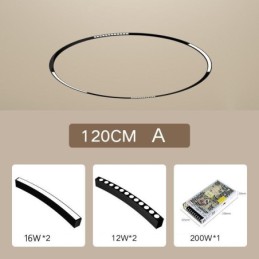 Schienenlicht Magnetische Einbau-Rundschienenleuchte 120cm