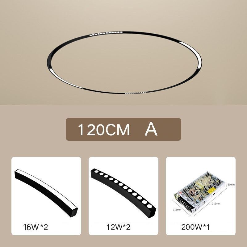 Schienenlicht Magnetische Einbau-Rundschienenleuchte 120cm
