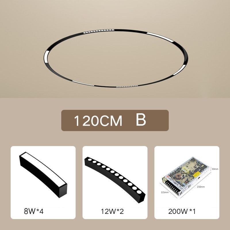 Schienenlicht Magnetische Einbau-Rundschienenleuchte 120cm