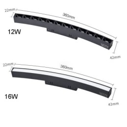 Schienenlicht Magnetische Einbau-Rundschienenleuchte 120cm