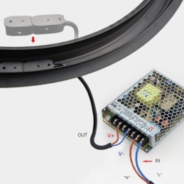 Kreisförmiges Schienenlicht, magnetischer Einbaustrahler, dekoratives Licht, 100 cm