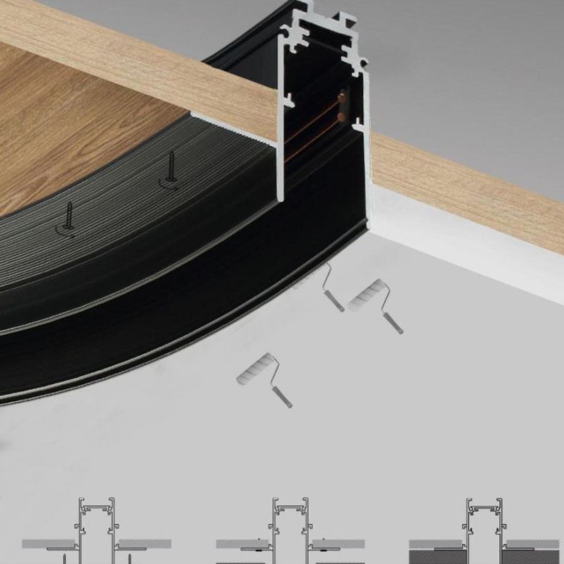 Kreisförmiges Schienenlicht, magnetischer Einbaustrahler, dekoratives Licht, 100 cm
