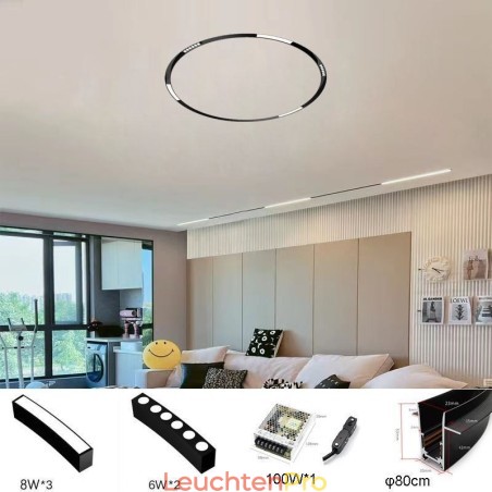 Kreisförmige magnetische Schienenleuchte Einbaustrahler Dekoratives Licht 80cm Kreisförmige magnetische Schienenleuchte Einbaustrahler Dekoratives Licht 80cm