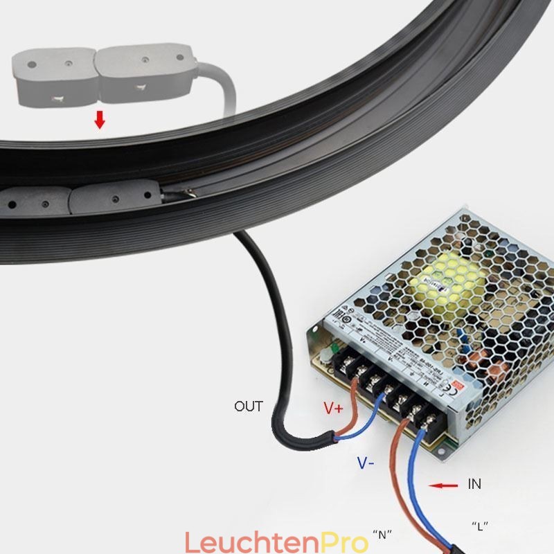 Kreisförmige magnetische Schienenleuchte Einbaustrahler Dekoratives Licht 80cm