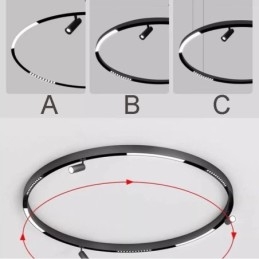 Einbauschienen für Schienenbeleuchtung, runde magnetische Schienenstreifen aus Aluminium
