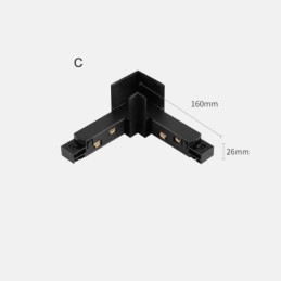 Zubehör für magnetische Schienenbeleuchtung Einbauschienen-Eckverbindung
