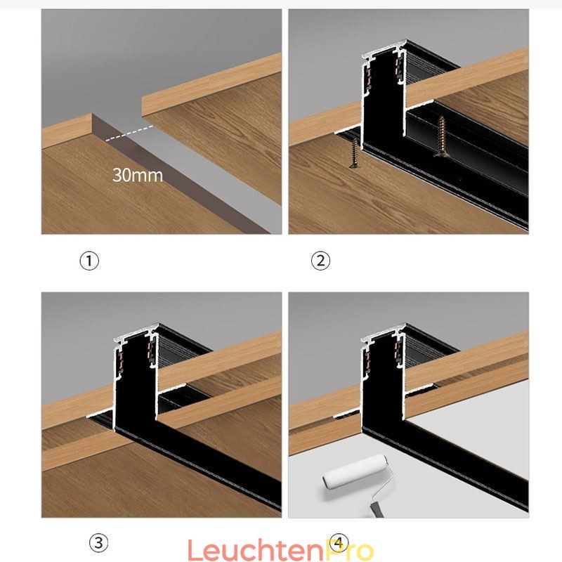 Einbaustrahler Magnetschienenleuchte Dekoratives Licht 6M 36V
