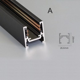 Einbauschienenbeleuchtung Schienen Magnetisches Aluminium-Schienenoberflächenprofil Ultradünner Schienenlichtstreifen 100cm