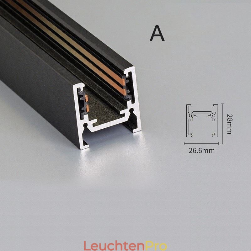 Einbauschienenbeleuchtung Schienen Magnetisches Aluminium-Schienenoberflächenprofil Ultradünner Schienenlichtstreifen 100cm