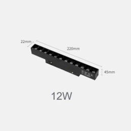 Einbauschienen-Gitterstrahler Streifenstrahler Magnetschienen-Gitterstrahler 36V
