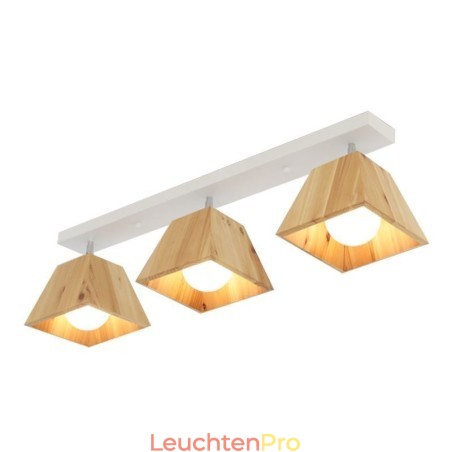 Nordischer Holzstrahler Vier Prismen drehbarer Deckenstrahler Nordischer Holzstrahler Vier Prismen drehbarer Deckenstrahler