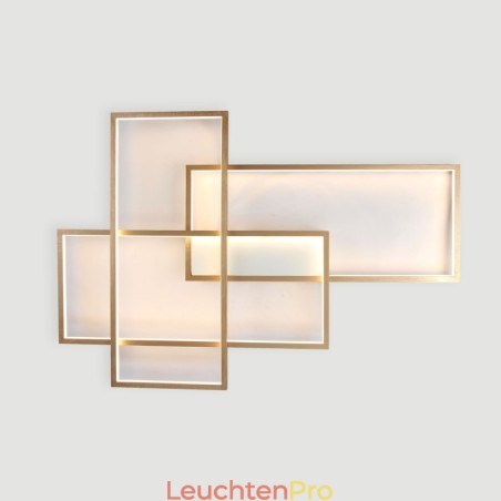 Moderne Deckenleuchte mit zeitgenössischer Aluminium-Malerei in Gold, Unterputzleuchte mit Ferndimmer für Wohnzimmer, Schlafzimmer (kann auch als Wandleuchte verwendet werden) Moderne Deckenleuchte mit zeitgenössischer Aluminium-Malerei in Gold, Unterputzleuchte mit Ferndimmer für Wohnzimmer, Schlafzimmer (kann auch als Wandleuchte verwendet werden)